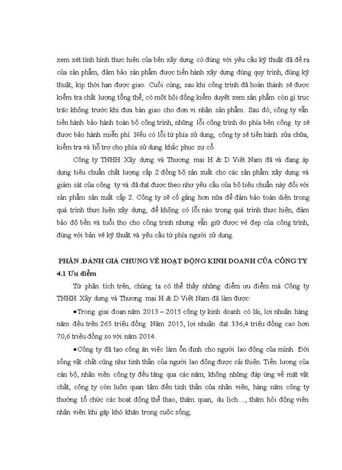 image for page Báo cáo Công ty Trách nhiệm hữu hạn Xây dựng và Thương mại H D Việt Nam