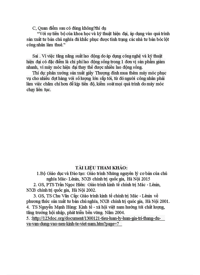 image for page Phân tích quy luật giá trị thặng dư trong phương thức sản xuất tư bản chủ nghĩa và liên hệ với thực tiễn đổi mới ở Việt Nam