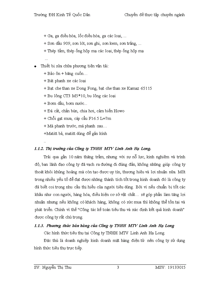 image for page HOÀN THIỆN KẾ TOÁN BÁN HÀNG VÀ XÁC ĐỊNH KẾT QUẢ KINH DOANH TẠI CÔNG TY Trách nhiệm hữu hạn Một thành viên LINH ANH HẠ LONG