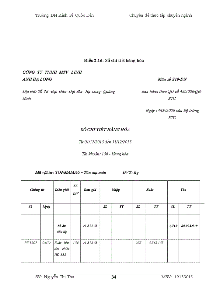 image for page HOÀN THIỆN KẾ TOÁN BÁN HÀNG VÀ XÁC ĐỊNH KẾT QUẢ KINH DOANH TẠI CÔNG TY Trách nhiệm hữu hạn Một thành viên LINH ANH HẠ LONG