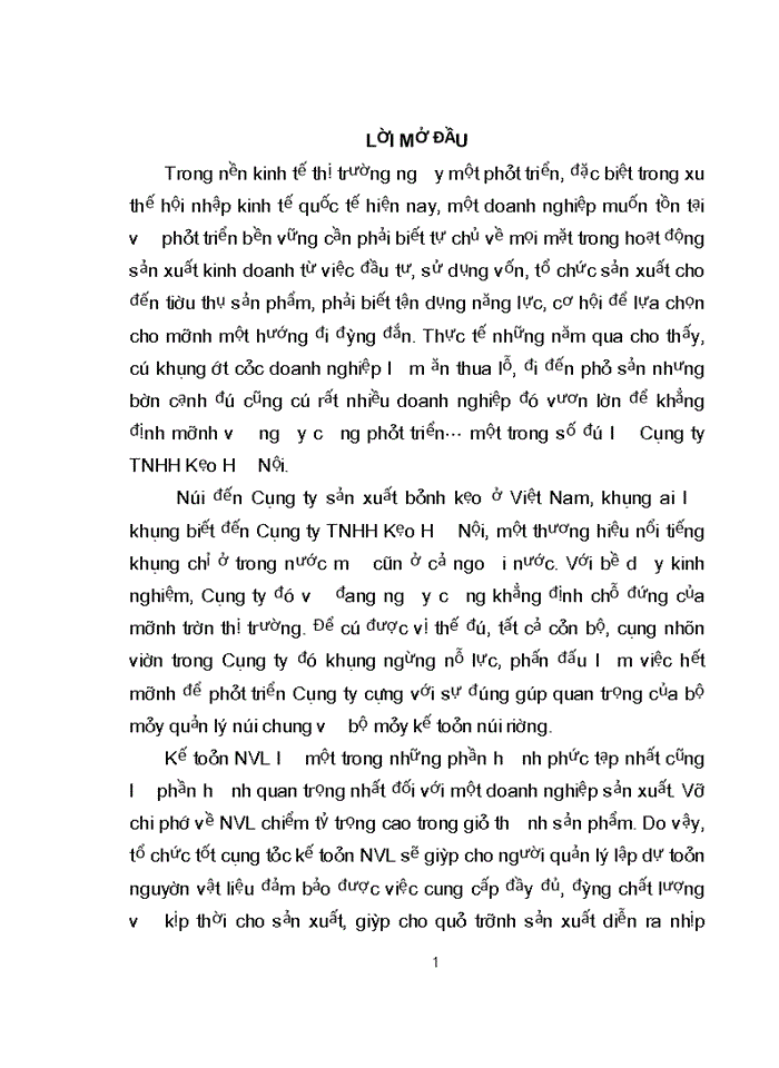 image for page Hoàn thiện kế toán nguyên vật liệu tại Công ty Trách nhiệm hữu hạn Kẹo Hà Nội