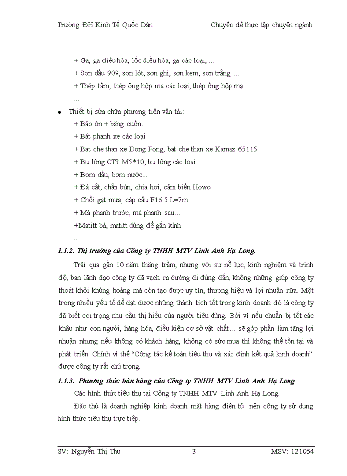 image for page HOÀN THIỆN KẾ TOÁN BÁN HÀNG VÀ XÁC ĐỊNH KẾT QUẢ KINH DOANH TẠI CÔNG TY Trách nhiệm hữu hạn Một thành viên LINH ANH HẠ LONG