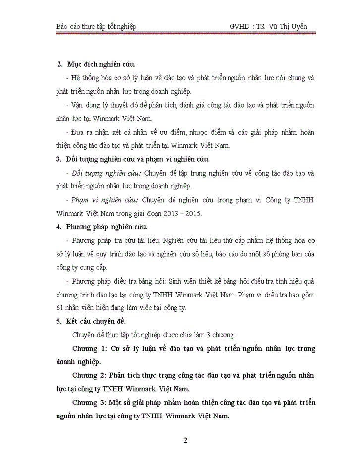 image for page Hoàn thiện công tác đào tạo và phát triển nguồn nhân lực công ty Trách nhiệm hữu hạn Winmark Việt Nam
