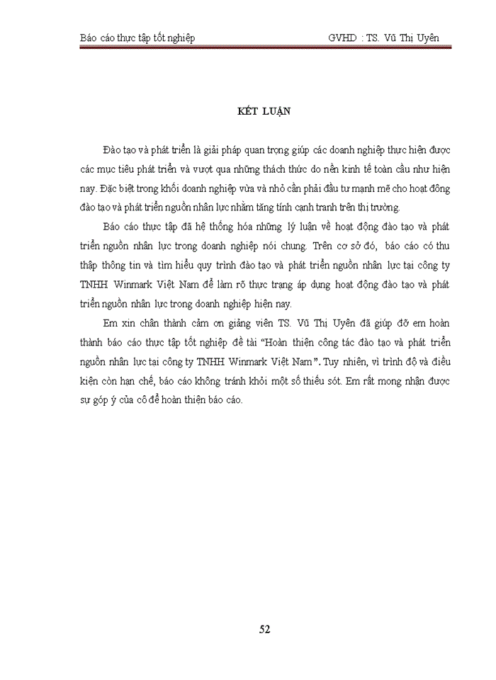 image for page Hoàn thiện công tác đào tạo và phát triển nguồn nhân lực công ty Trách nhiệm hữu hạn Winmark Việt Nam