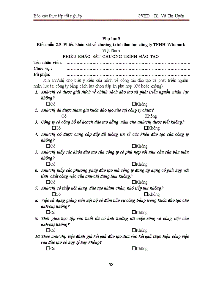 image for page Hoàn thiện công tác đào tạo và phát triển nguồn nhân lực công ty Trách nhiệm hữu hạn Winmark Việt Nam