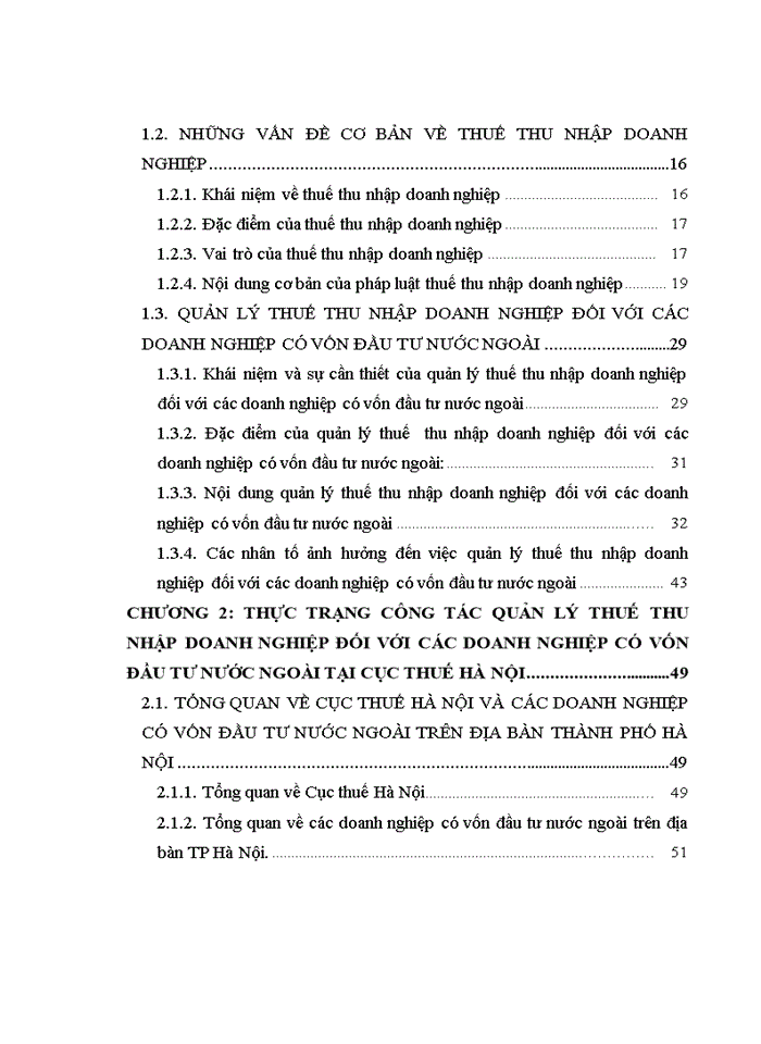 Ths GIẢI PHÁP TĂNG CƯỜNG CÔNG TÁC QUẢN LÝ THUẾ THU NHẬP DOANH NGHIỆP ĐỐI VỚI DOANH NGHIỆP CÓ VỐN ĐẦU TƯ NƯỚC NGOÀI TẠI CỤC THUẾ HÀ NỘI