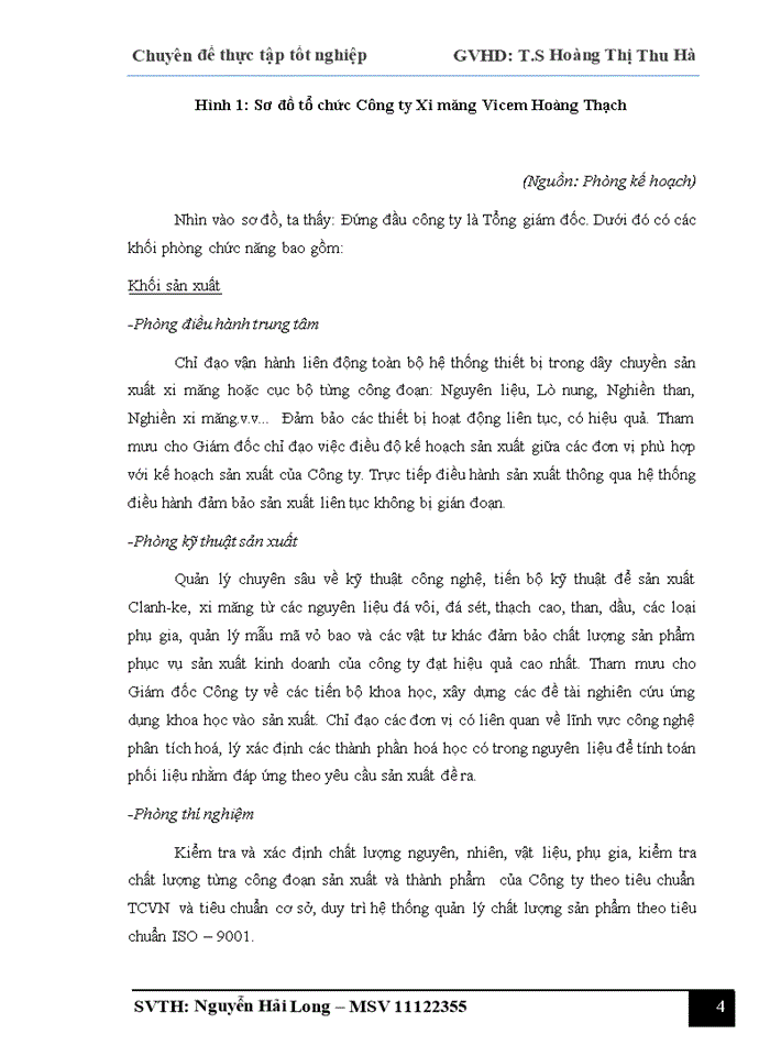 Đầu tư và phát triển tại Công ty xi măng Vicem Hoàng Thạch giai đoạn 2012-2015 thực trạng và giải pháp