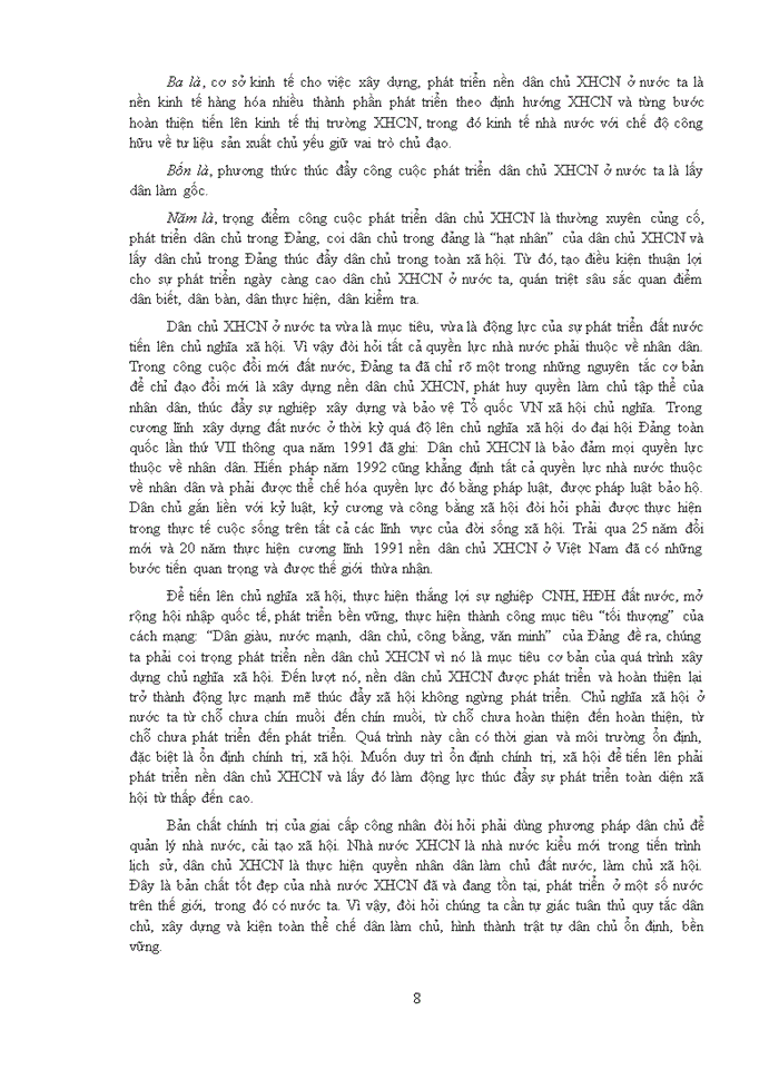 image for page Triết mác Quan điểm của chủ nghĩa Mác-Lênin về dân chủ nền dân chủ và liên hệ với thực tiễn xây dựng Chủ nghĩa Xã hội ở Việt Nam thời kì đổi mới