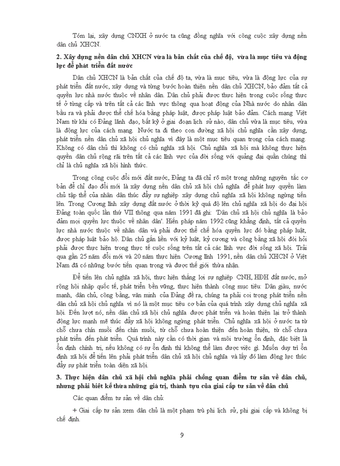 image for page Triết mác Quan điểm của chủ nghĩa Mác-Lênin về dân chủ nền dân chủ và liên hệ với thực tiễn xây dựng Chủ nghĩa Xã hội ở Việt Nam thời kì đổi mới