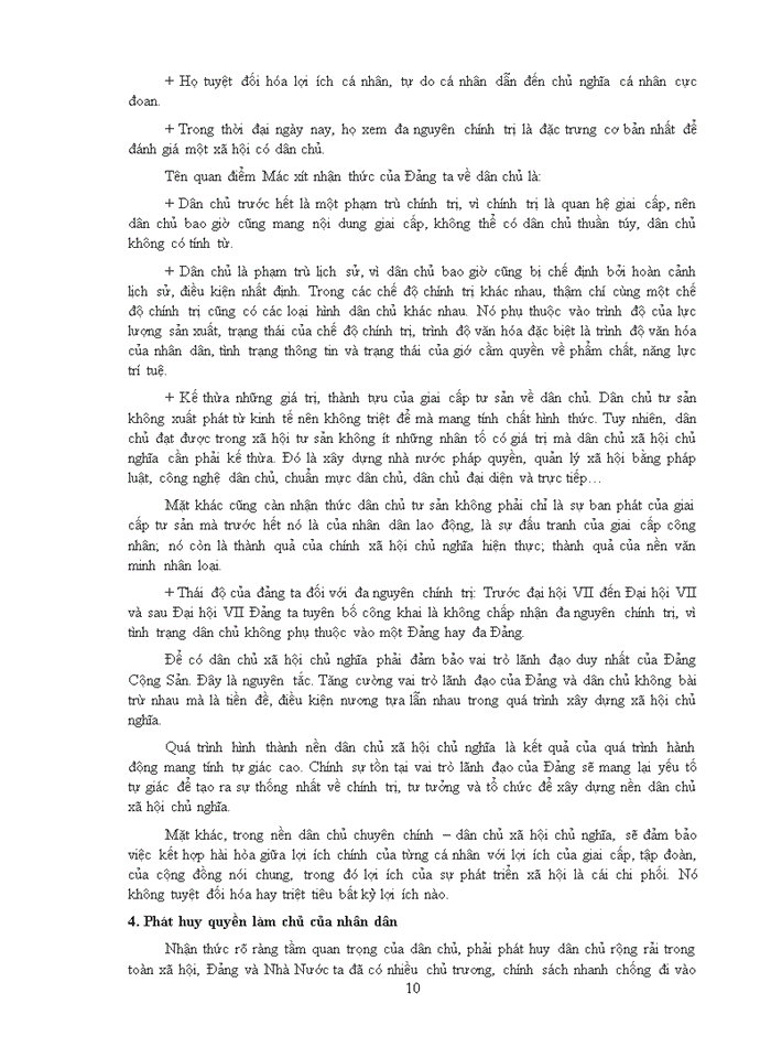 image for page Triết mác Quan điểm của chủ nghĩa Mác-Lênin về dân chủ nền dân chủ và liên hệ với thực tiễn xây dựng Chủ nghĩa Xã hội ở Việt Nam thời kì đổi mới