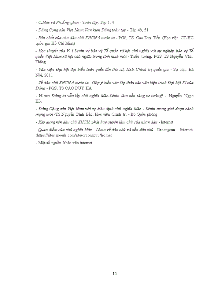 image for page Triết mác Quan điểm của chủ nghĩa Mác-Lênin về dân chủ nền dân chủ và liên hệ với thực tiễn xây dựng Chủ nghĩa Xã hội ở Việt Nam thời kì đổi mới