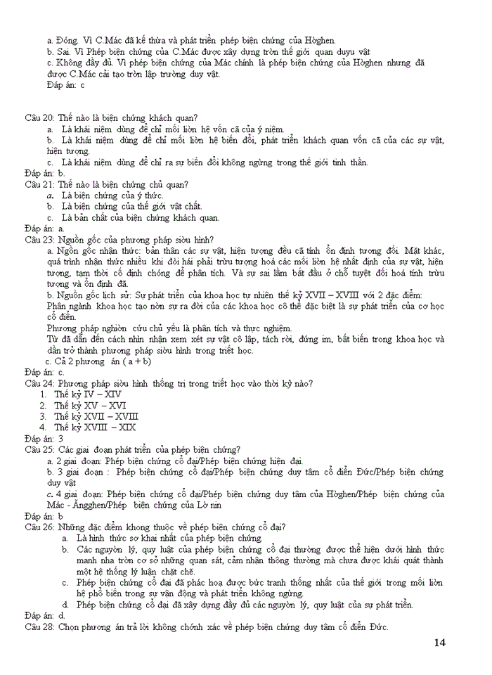 image for page Triết mác NGÂN HÀNG CÂU HÁI MÔN NHẬP MÔN NHỮNG NGUYÊN LÍ CƠ BẢN CỦA CHỦ NGHĨA MÁC LÊNIN 1