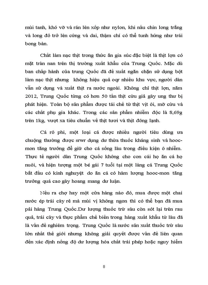 image for page Thực trạng vệ sinh an toàn thực phẩm của nông sản xuất khẩu Trung Quốc hiện nay