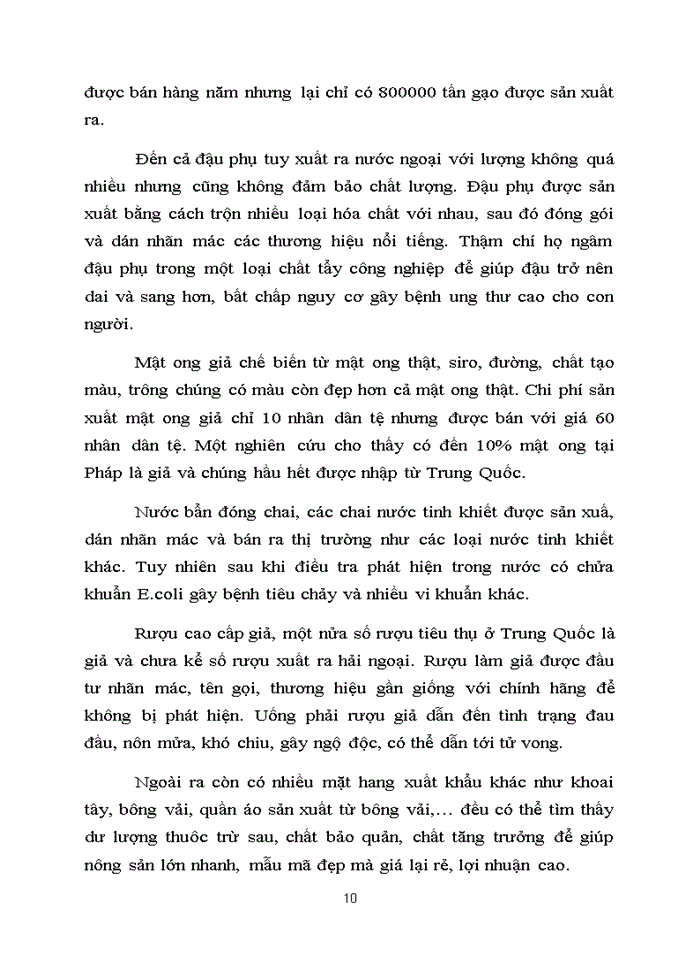 image for page Thực trạng vệ sinh an toàn thực phẩm của nông sản xuất khẩu Trung Quốc hiện nay