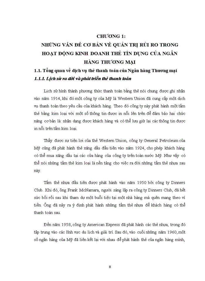 image for page Quản trị rủi ro trong hoạt động kinh doanh thẻ tín dụng tại Ngân hàng TMCổ phần Ngoại Thương Việt Nam Sở Giao Dịch