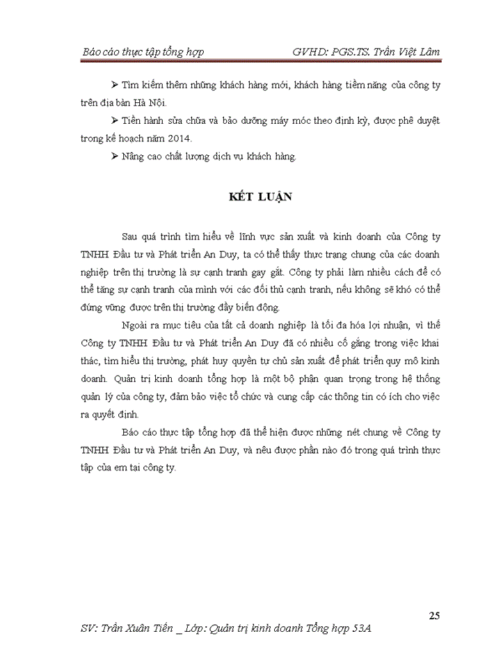 image for page Báo cáo Công ty Trách nhiệm hữu hạn Đầu tư và Phát triển An Duy