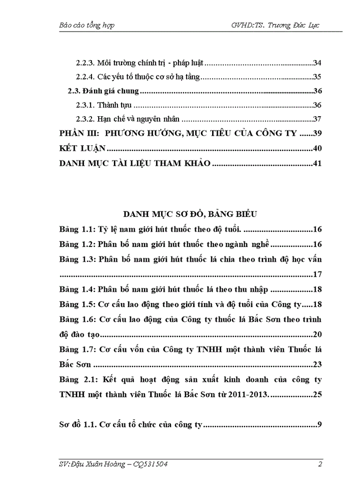 image for page Báo cáo Công ty trách nhiệm hữu hạn một thành viên Thuốc lá Bắc Sơn