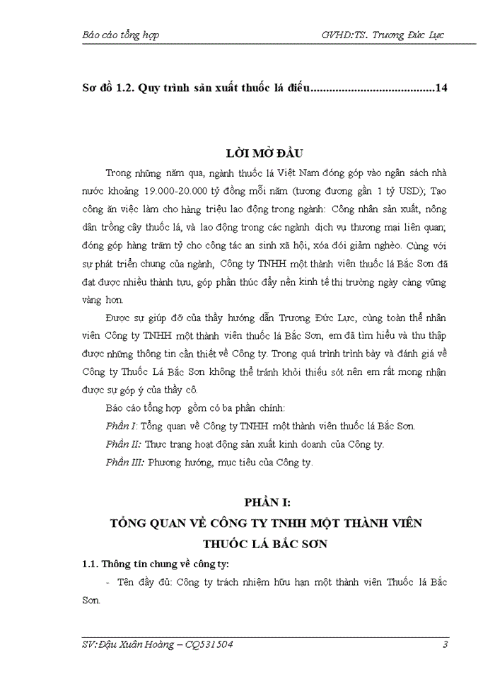 image for page Báo cáo Công ty trách nhiệm hữu hạn một thành viên Thuốc lá Bắc Sơn