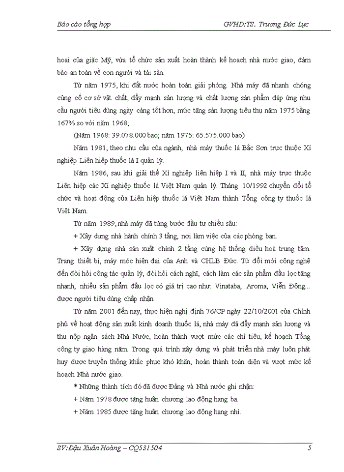 image for page Báo cáo Công ty trách nhiệm hữu hạn một thành viên Thuốc lá Bắc Sơn