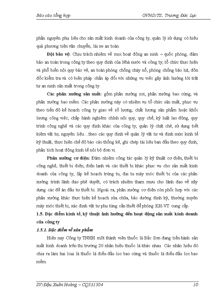 image for page Báo cáo Công ty trách nhiệm hữu hạn một thành viên Thuốc lá Bắc Sơn
