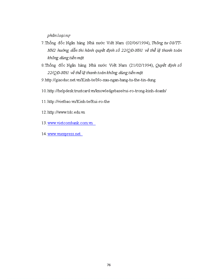 image for page Quản trị rủi ro trong hoạt động kinh doanh thẻ tín dụng tại Ngân hàng TMCổ phần Ngoại Thương Việt Nam Sở Giao Dịch