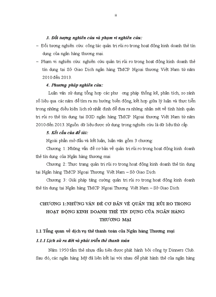 image for page Ths Quản trị rủi ro trong hoạt động kinh doanh thẻ tín dụng tại Ngân hàng Thương Mại Cổ Phần Ngoại Thương Việt Nam Sở Giao Dịch