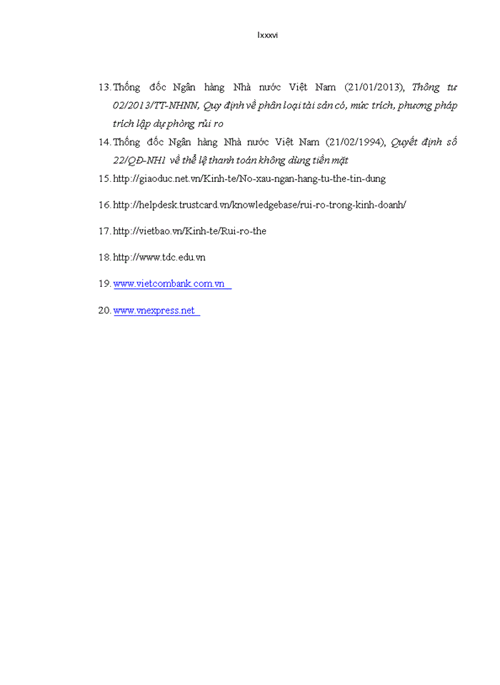 image for page Ths Quản trị rủi ro trong hoạt động kinh doanh thẻ tín dụng tại Ngân hàng Thương Mại Cổ Phần Ngoại Thương Việt Nam Sở Giao Dịch