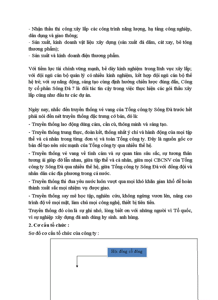 image for page Báo cáo xây Dựng Doanh nghiệp lựa chọn công ty cổ phần Sông Đà 7