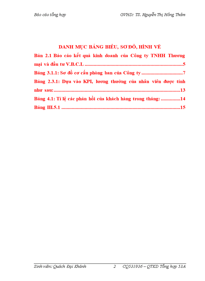 Báo cáo Đánh giá các hoạt động quản trị của của Công ty Trách nhiệm hữu hạn Thương mại và đầu tư Venus Beauty Care Line