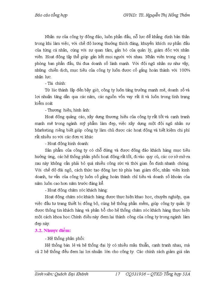 image for page Báo cáo Đánh giá các hoạt động quản trị của của Công ty Trách nhiệm hữu hạn Thương mại và đầu tư Venus Beauty Care Line