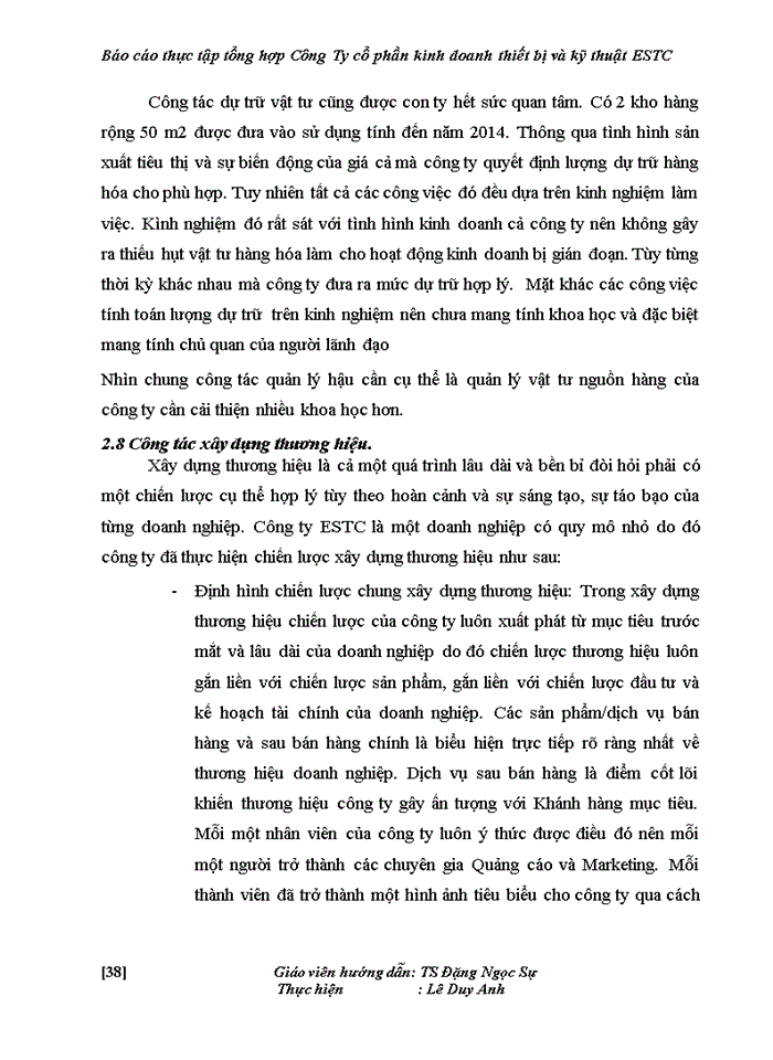 image for page Báo cáo thực tập tổng hợp Công Ty cổ phần kinh doanh thiết bị và kỹ thuật ESTC