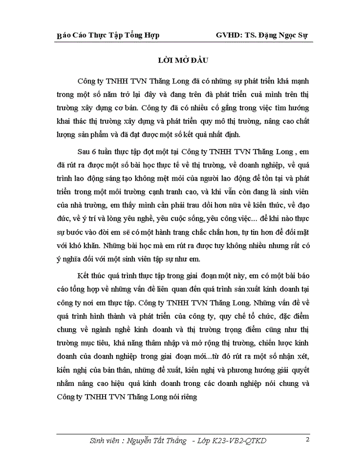 image for page Báo cáo TÌNH HÌNH HOẠT ĐỘNG KINH DOANH CỦA CÔNG TY Trách nhiệm hữu hạn TVN THĂNG LONG