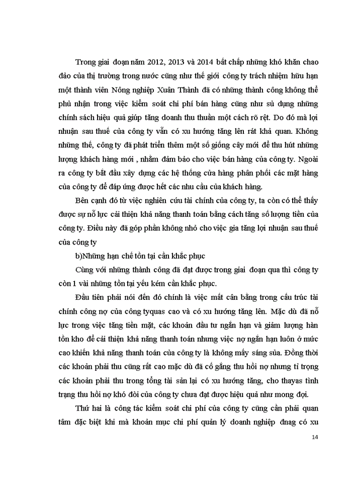 image for page Báo cáo TÌNH HÌNH VÀ KẾT QUẢ SẢN XUẤT KINH DOANH CỦA CÔNG TY TRÁCH NHIỆM HỮU HẠN MỘT THÀNH VIÊN NÔNG NGHIỆP XUÂN THÀNH