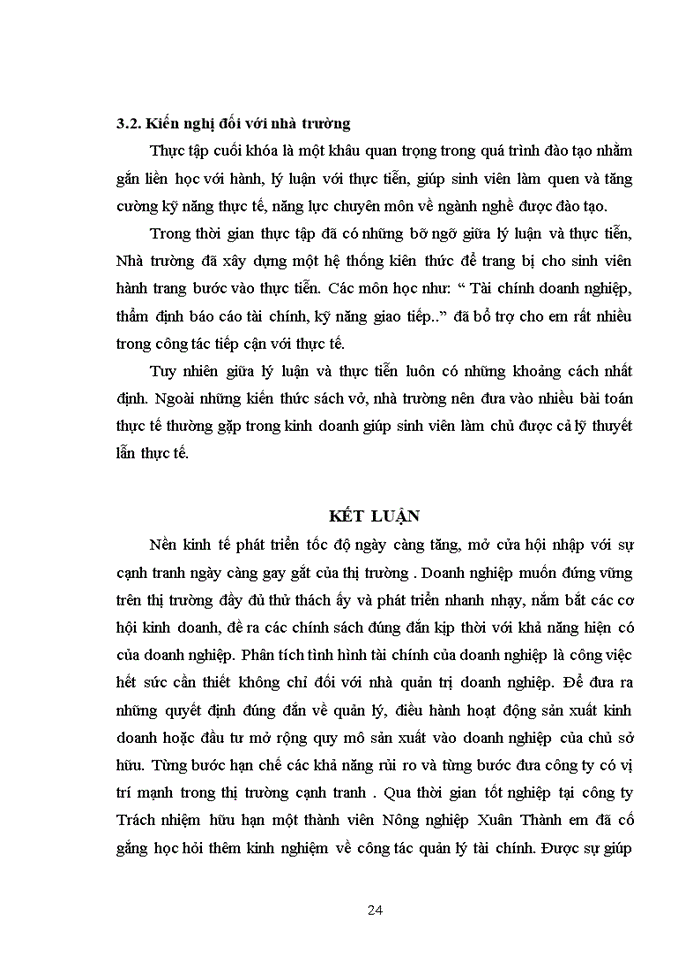 image for page Báo cáo TÌNH HÌNH VÀ KẾT QUẢ SẢN XUẤT KINH DOANH CỦA CÔNG TY TRÁCH NHIỆM HỮU HẠN MỘT THÀNH VIÊN NÔNG NGHIỆP XUÂN THÀNH