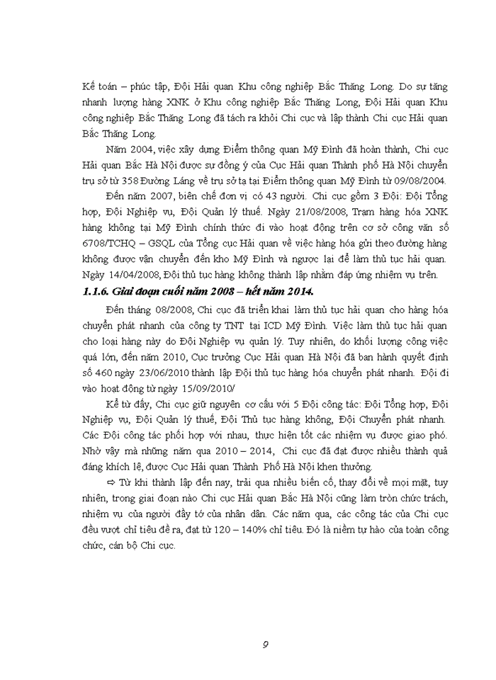 image for page Báo cáo Tình hình hoạt động của Chi cục Bắc Hải quan Hà Nội