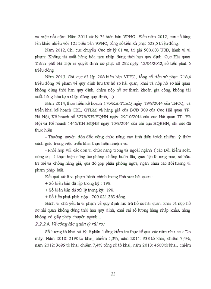 image for page Báo cáo Tình hình hoạt động của Chi cục Bắc Hải quan Hà Nội