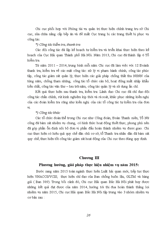 image for page Báo cáo Tình hình hoạt động của Chi cục Bắc Hải quan Hà Nội
