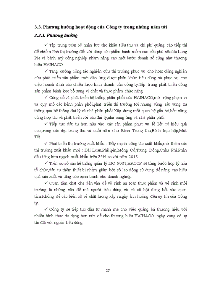 image for page Báo cáo Kết quả hoạt động kinh doanh của Công ty Bánh kẹo Hải Hà trong những năm gần đây