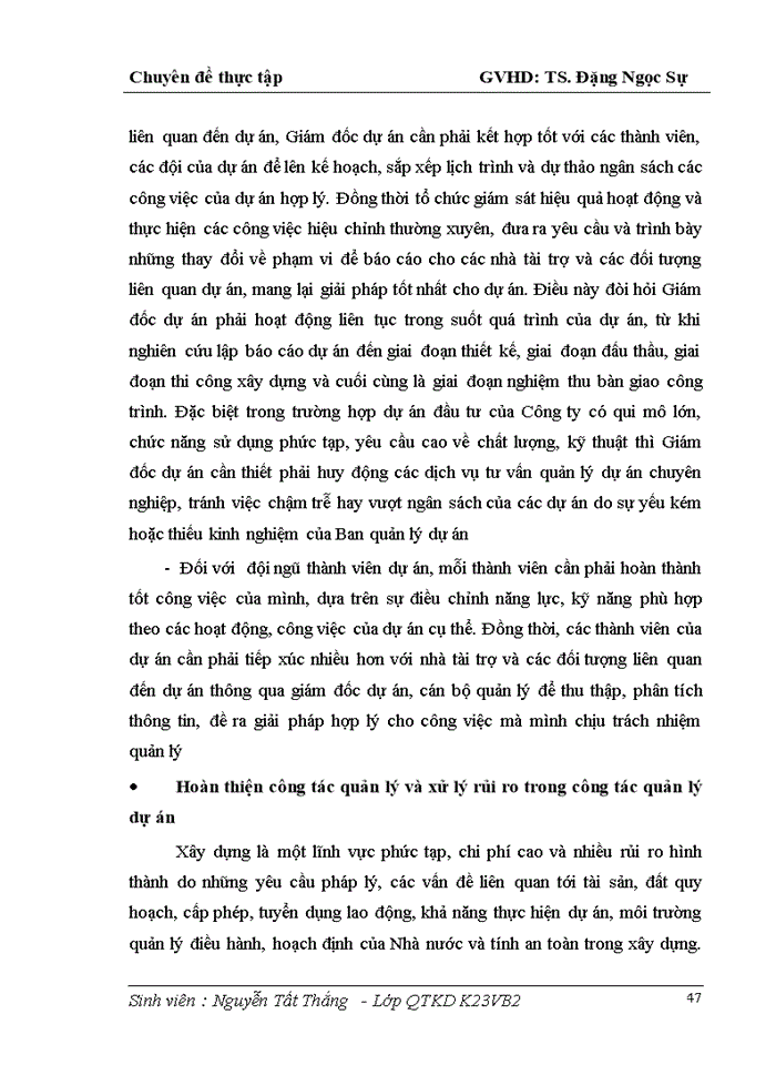 image for page Đổi mới quản trị dự án xây dựng tại Công ty Trách nhiệm hữu hạn TVN Thăng Long
