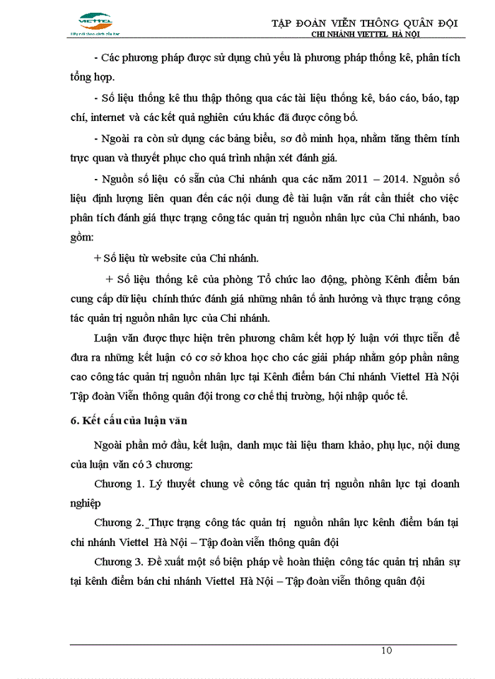 image for page Phân tích và đề xuất một số biện pháp về hoàn thiện công tác quản trị nhân sự tại kênh điểm bán chi nhánh viettel Hà Nội