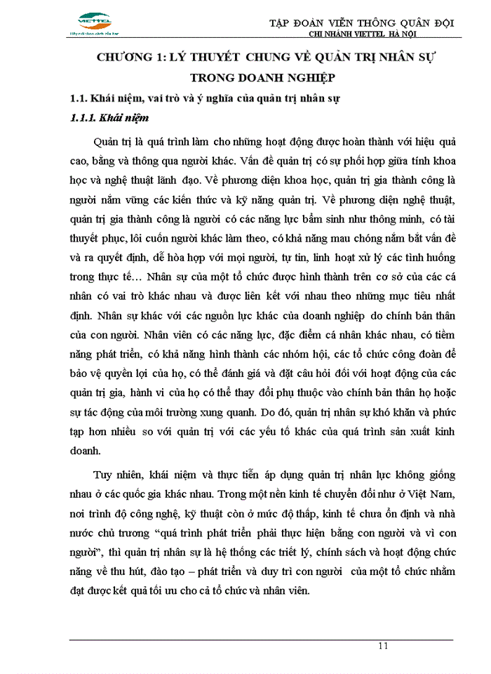 image for page Phân tích và đề xuất một số biện pháp về hoàn thiện công tác quản trị nhân sự tại kênh điểm bán chi nhánh viettel Hà Nội