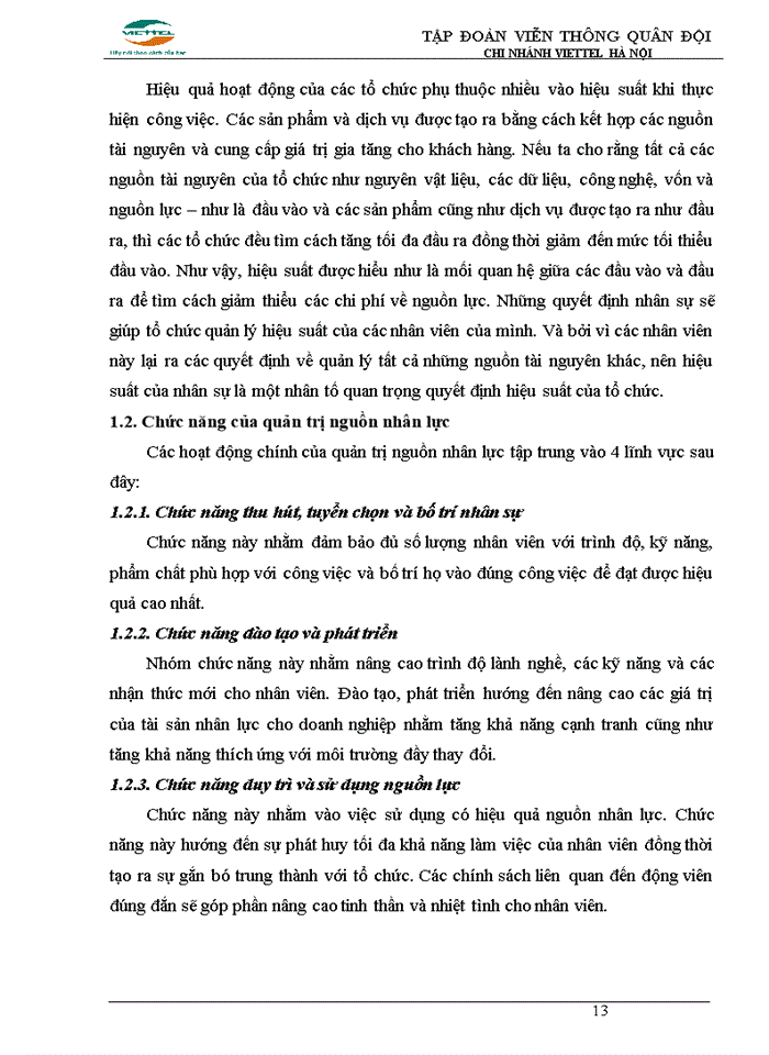 image for page Phân tích và đề xuất một số biện pháp về hoàn thiện công tác quản trị nhân sự tại kênh điểm bán chi nhánh viettel Hà Nội