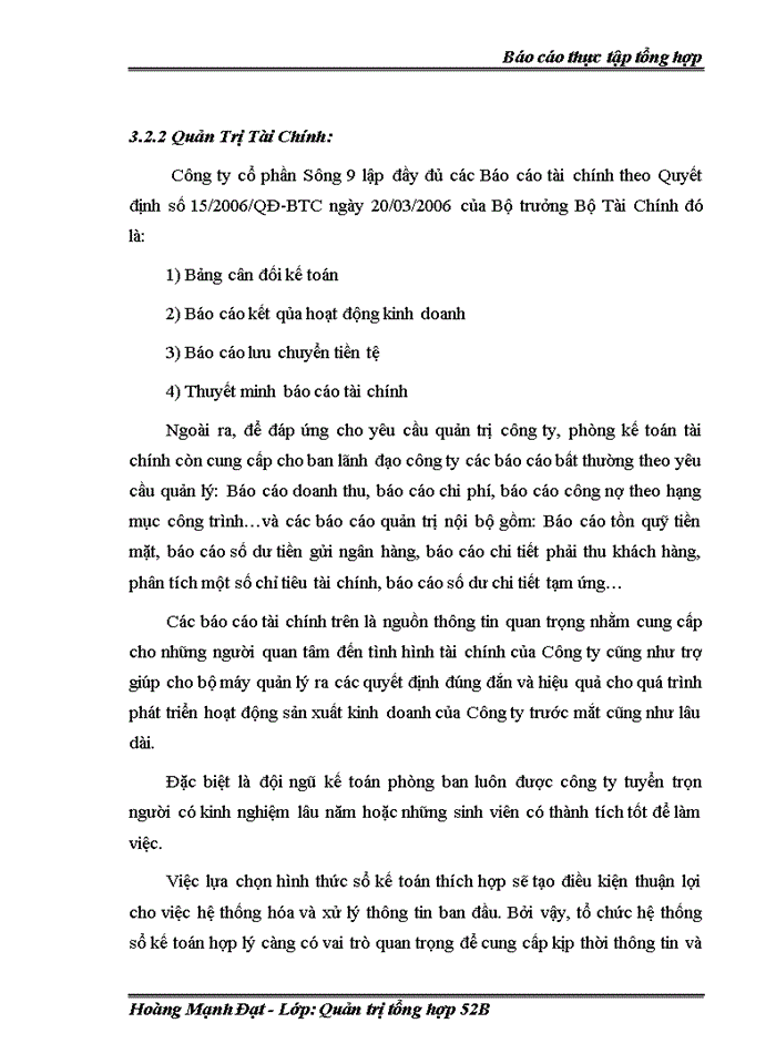 image for page Báo cáo Kết Quả Hoạt Động Sản Xuất Kinh Doanh Của Công Ty Cổ Phần Xây Dựng Sông Đà 9