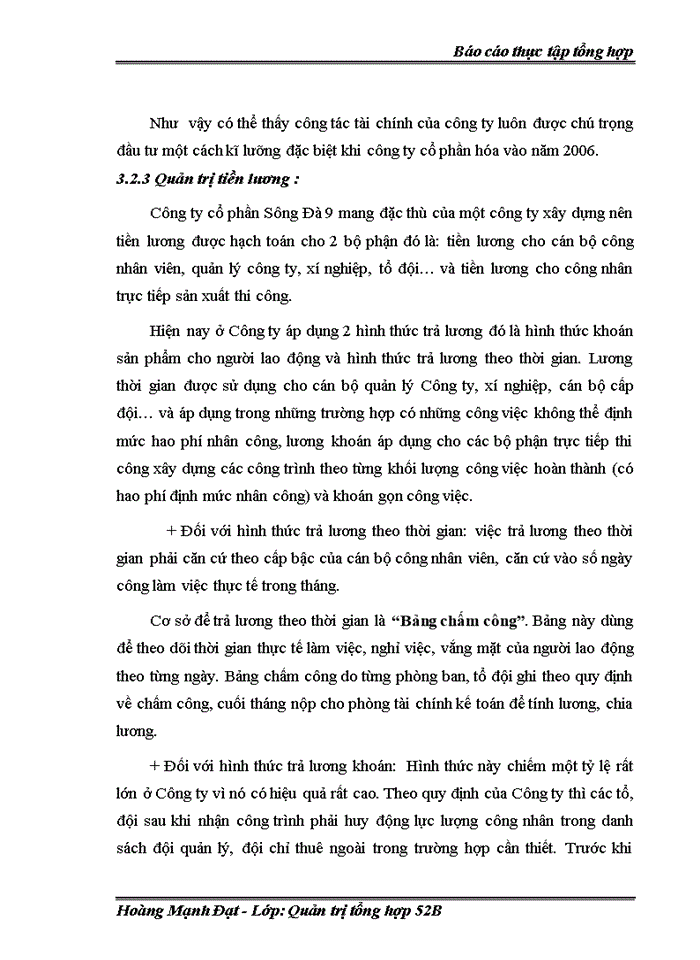 image for page Báo cáo Kết Quả Hoạt Động Sản Xuất Kinh Doanh Của Công Ty Cổ Phần Xây Dựng Sông Đà 9