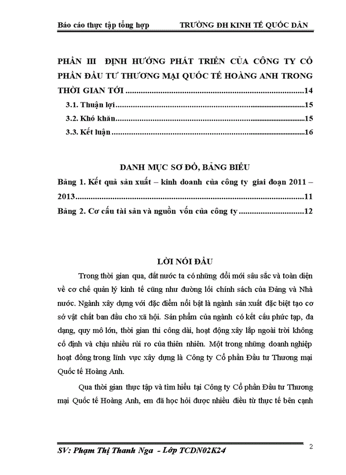 Khái quát về lịch sử hình thành và phát triển của Công ty Cổ phần Đầu tư Thương mại Quốc tế Hoàng Anh