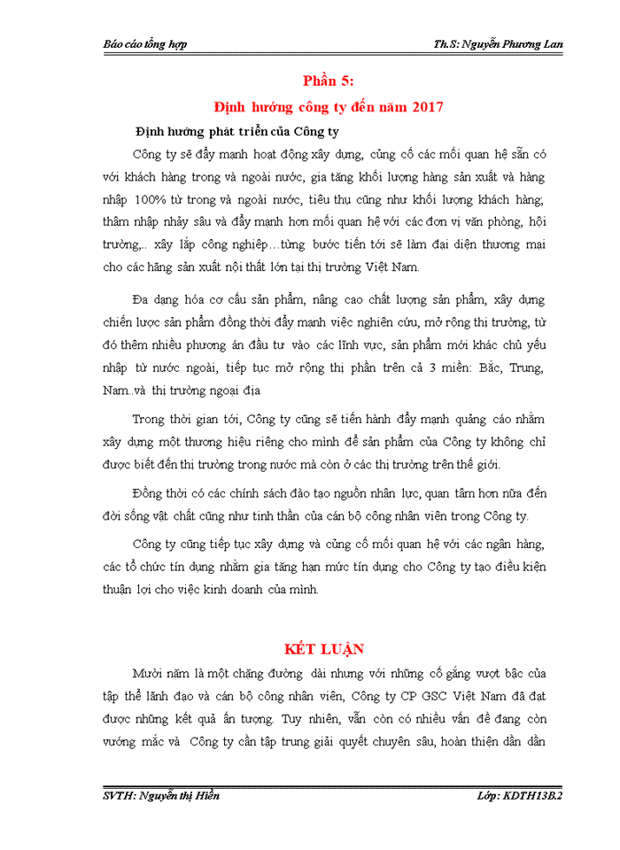 image for page Báo cáo Giới thiệu khái quát về công ty Cổ Phần GSC Việt Nam