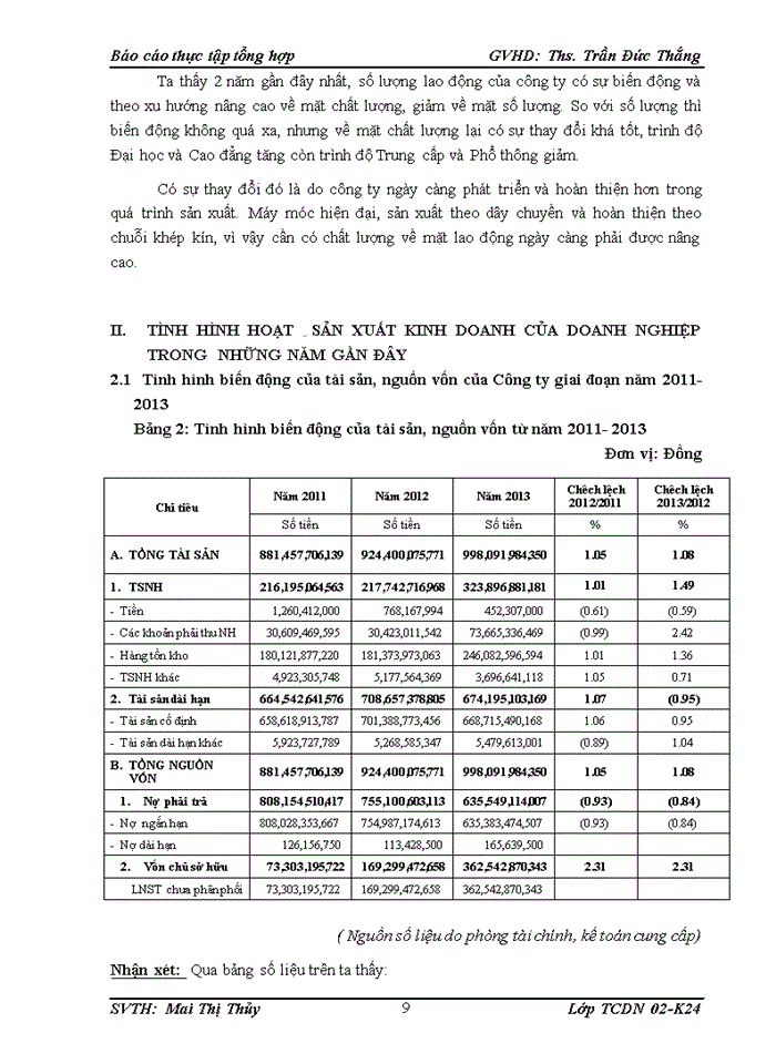 image for page TÌNH HÌNH HOẠT ĐỘNG SẢN XUẤT KINH DOANH CỦA DOANH NGHIỆP TRONG NĂM GẦN ĐÂY