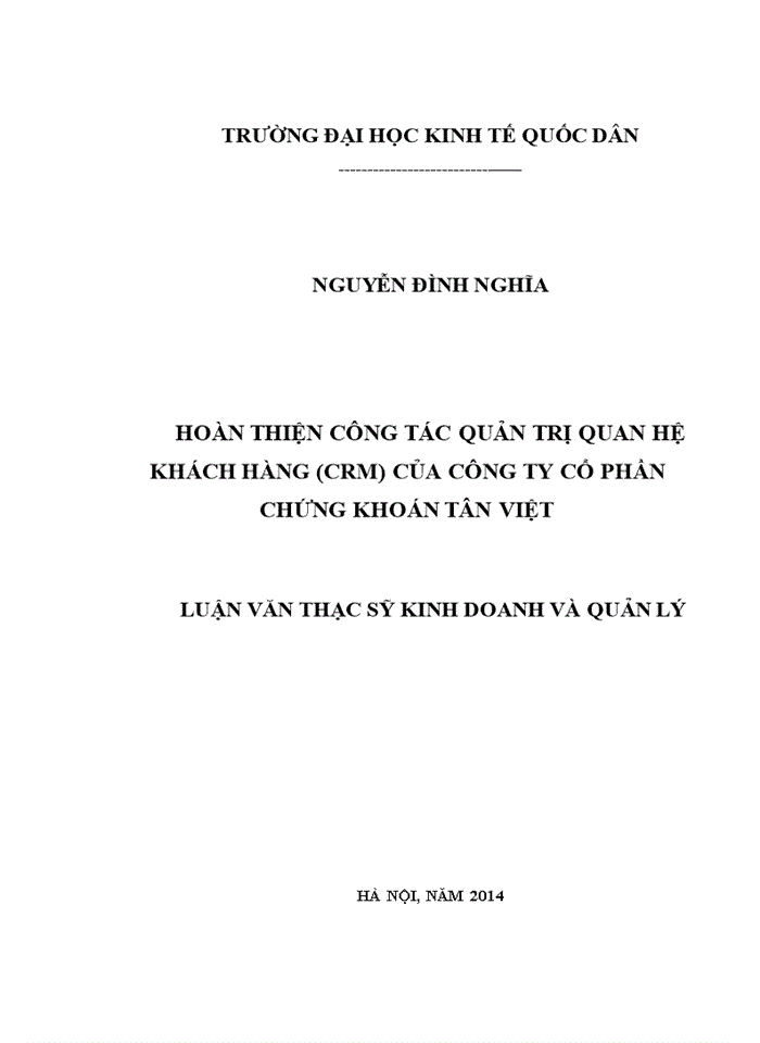 image for page Ths HOÀN THIỆN CÔNG TÁC QUẢN TRỊ QUAN HỆ KHÁCH HÀNG CRM CỦA CÔNG TY CỔ PHẦN CHỨNG KHOÁN TÂN VIỆT