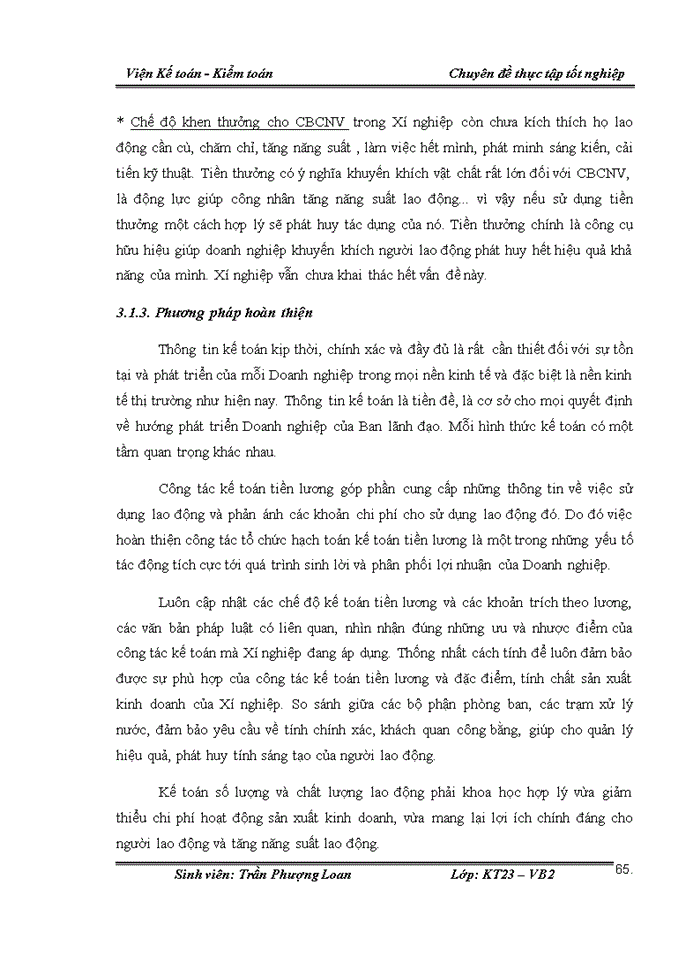 image for page Hoàn thiện kế toán tiền lương và các khoản trích theo lương tại Xí nghiệp xử lý nước Uông Bí