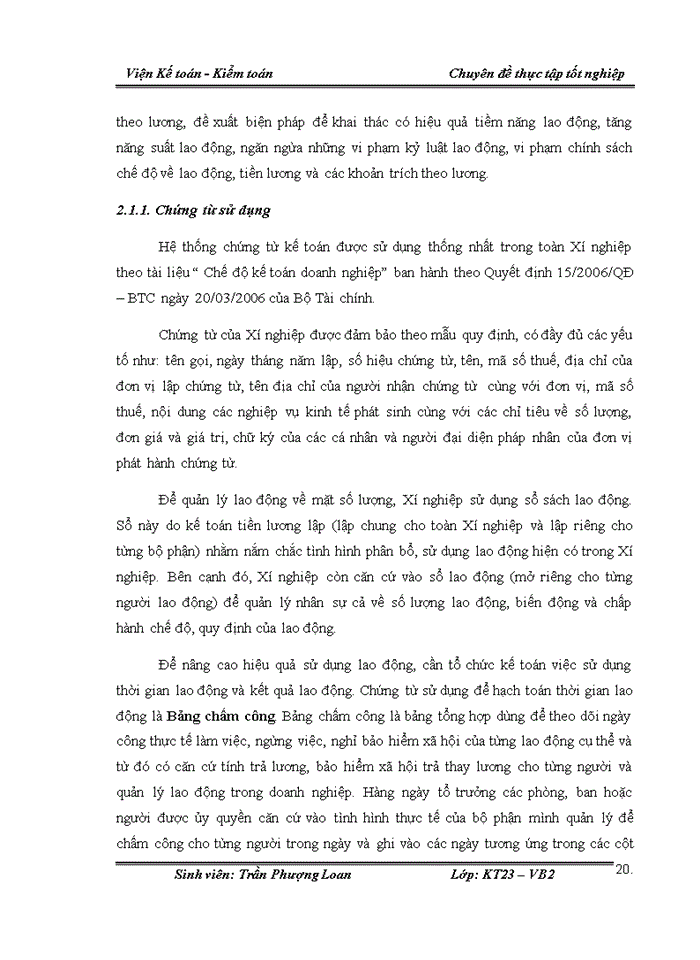 image for page Hoàn thiện kế toán tiền lương và các khoản trích theo lương tại Xí nghiệp xử lý nước Uông Bí
